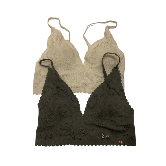 Danskin Other - Danskin Intimates 2 Pack Lace Bra Sz M Sage/Green Coquette Romantic Fairy Sexy